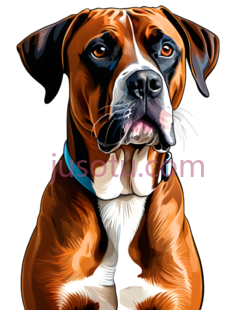 狗,插画,棕色,白色PNG