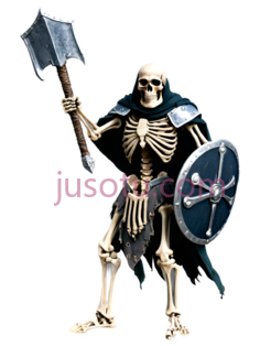 骷髅战士,卡通,白色PNG