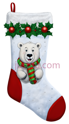 圣诞袜,卡通,白色, 红色, 绿色PNG