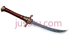 弯刀,武器,红色,金色PNG