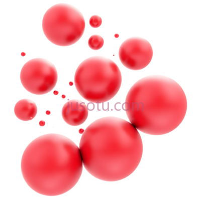 气泡,3D,红色, PNG