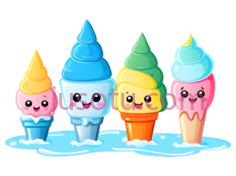 冰淇淋,卡通,粉色PNG
