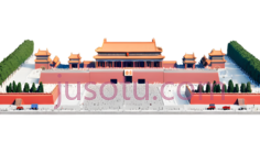 天安门,古典中式建筑,红色,金色PNG