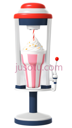 冰淇淋机,复古,白色,红色,蓝色PNG