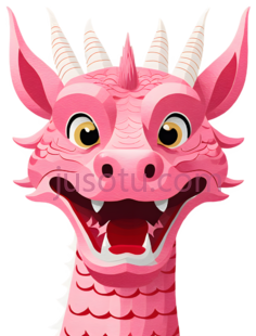 龙,卡通,粉色PNG