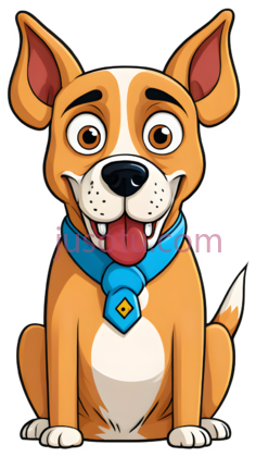 卡通狗,可爱,棕色,白色PNG