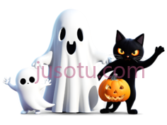 幽灵,南瓜灯,卡通,橙色PNG