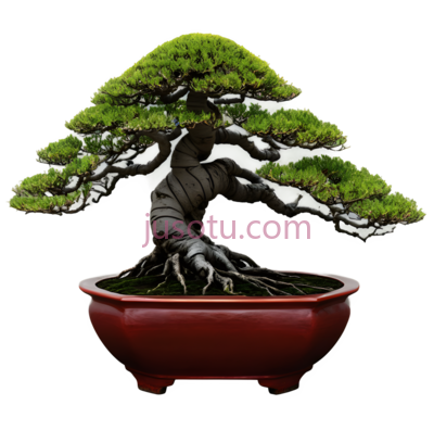 古典,独木盆景, PNG