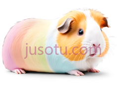 豚鼠,卡通,彩虹色PNG