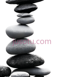 石头,平衡堆叠,黑白PNG