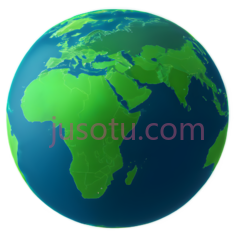 地球仪,卡通,绿色,蓝色PNG