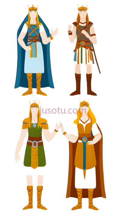 国王,战士,站立,橙色斗篷, 白色裤子, 金色靴子, PNG