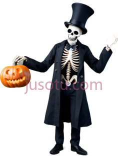 骷髅,万圣节装扮,黑色PNG