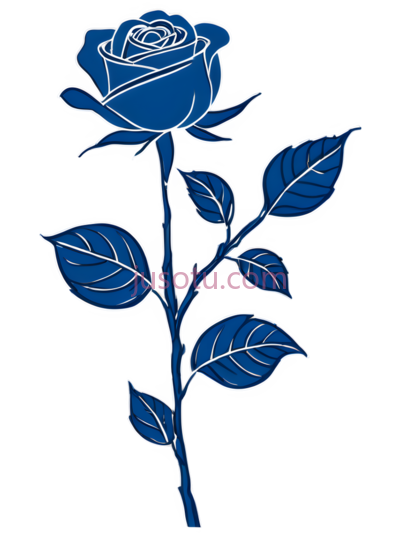 玫瑰,线条,蓝色, PNG