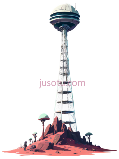 太空塔,科幻,白色,蓝色, PNG