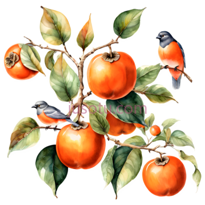 柿子,鸟类, PNG
