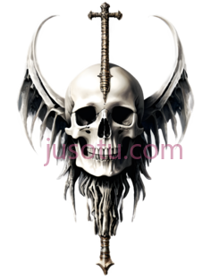 骷髅,哥特式,黑白PNG