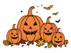 南瓜,蝙蝠,卡通,黑色PNG