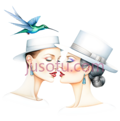 女性,帽子,蜂鸟PNG