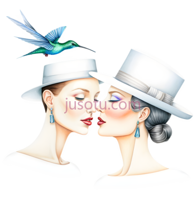 女性,帽子,蜂鸟, PNG
