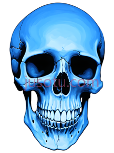 骷髅,数字,蓝色PNG