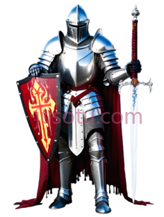 骑士,中世纪盔甲,银色PNG