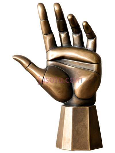 手雕塑,现代,金色, PNG