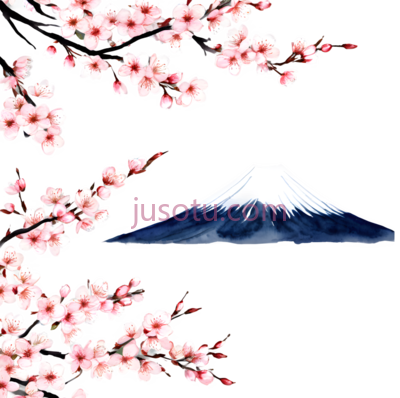 富士山,樱花, PNG
