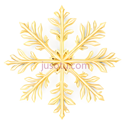雪花,对称,金色, PNG