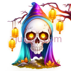骷髅,卡通,紫色,蓝色PNG
