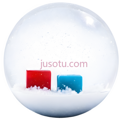 雪球,红色,蓝色,白色, PNG