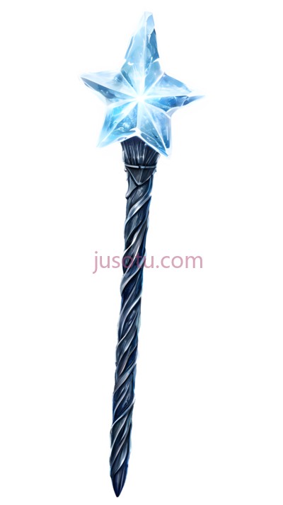 魔杖,卡通,蓝色, PNG