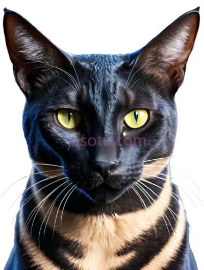 猫,肖像,黑色,橙色, PNG