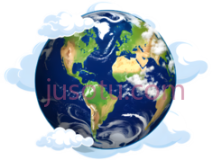 地球,卡通,蓝色,绿色,黄色PNG