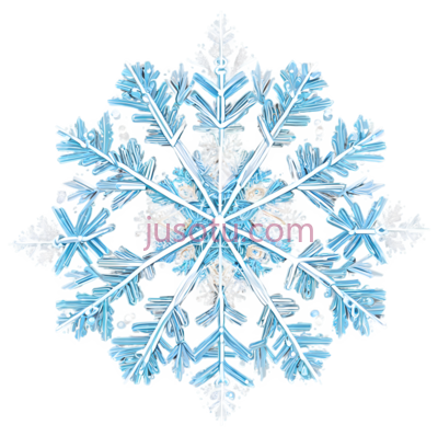雪花,对称,蓝色, PNG