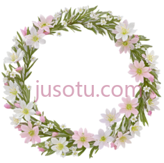 花环,插画,粉色,白色PNG