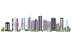 摩天大楼,树木,现代,绿色PNG