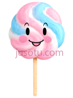 棉花糖,卡通,粉色,蓝色PNG