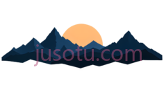 山峰,插画,蓝色,橙色PNG