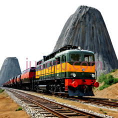 火车,现代,绿色,橙色,红色PNG
