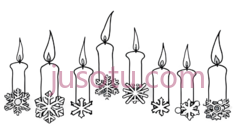 蜡烛,雪花,白色PNG