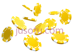 扑克牌筹码,卡通,黄色PNG