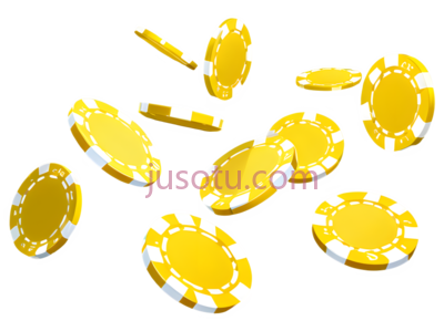 扑克牌筹码,卡通,黄色, PNG