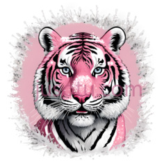 老虎,卡通,粉色PNG