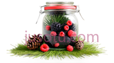 覆盆子,罐子,红色,黑色, PNG
