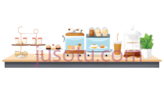 咖啡店,卡通,棕色PNG
