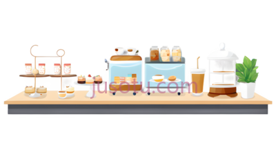咖啡店,卡通,棕色, PNG