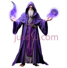 巫师,魔法师装束,紫色PNG