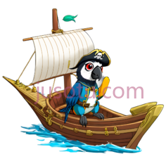 鹦鹉,卡通,蓝色PNG