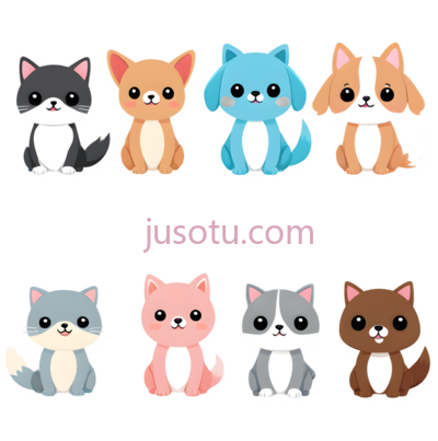 猫,狗,卡通,棕色, PNG